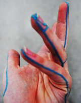 Léa Chauffoureau, sans titre, posca sur peau, 2014. 
