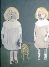 Térèse Dehin, Christina's Grandmotehr, pigments liés d'acrylique sur toile, 80 x 105 cm. 