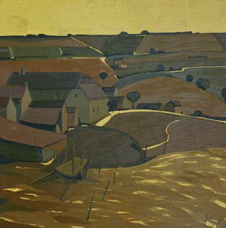 Georges Leplat, Avant la moisson dans le Condroz, 2000. 