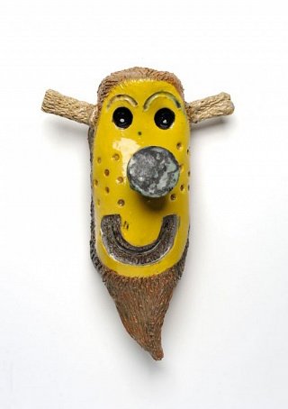 masque en grès émaillé 