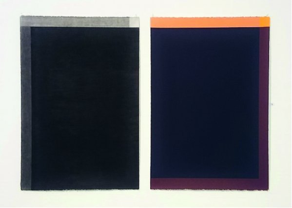 Luigino de Zotti, Dyade, fusain sérigraphique, 50 x 80 cm, 2017