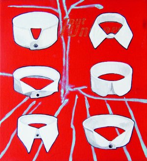 Romain Van Wissen, Tout l'Univers, acrylique sur toile, 31 x 24 cm, 2025