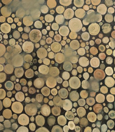 Martin Chaumont, les bûches, s.d., 220 x 190 cm